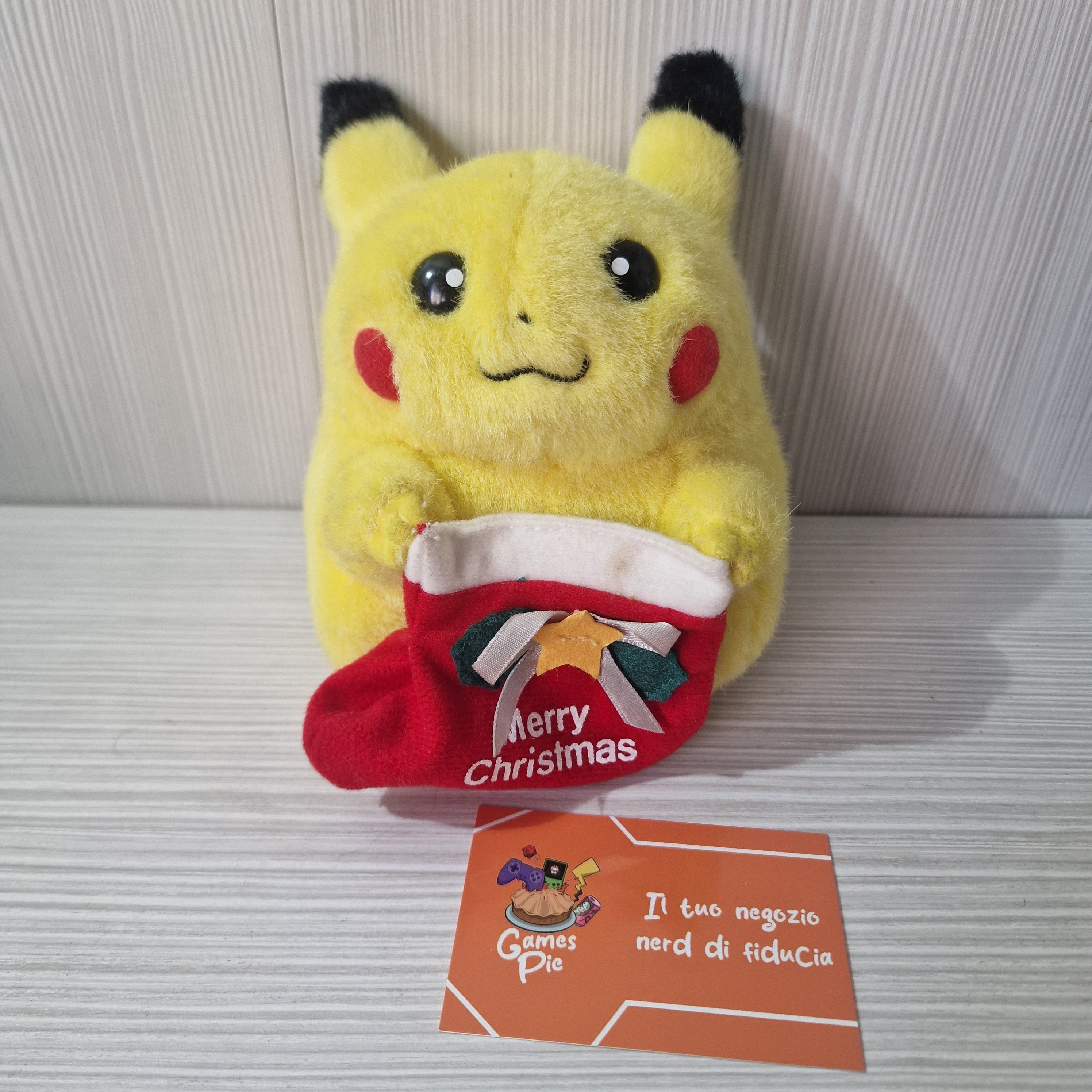 Peluche Pokèmon Pikachu Merry Christmas Hasbro 2000 Tomy Originale Ufficiale