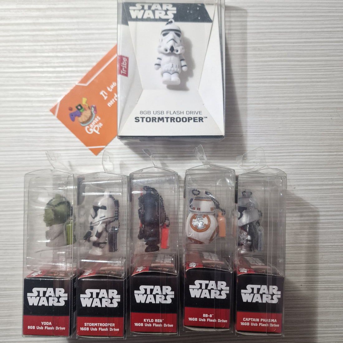 Star Wars Lotto 7 USB Drive Figure Yoda 8GB + 16GB Sigillati Disney Store