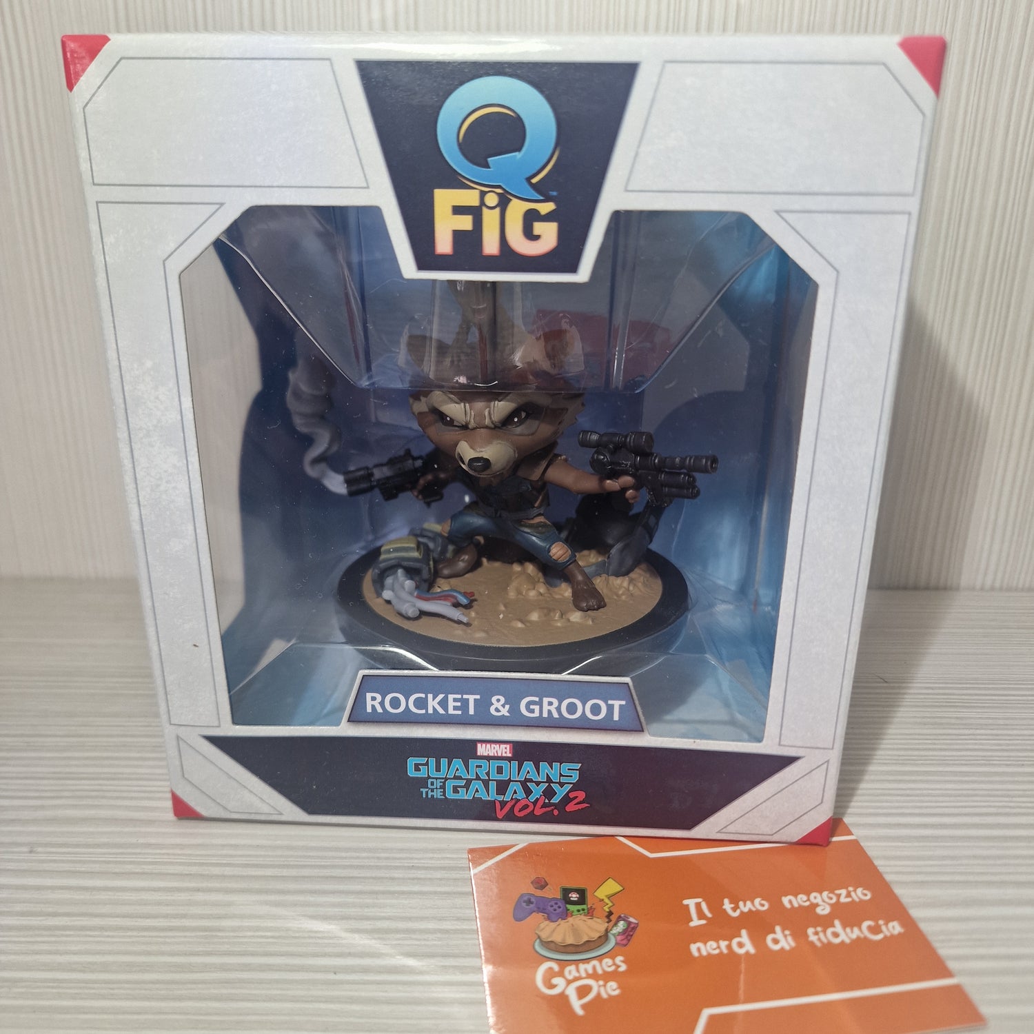 Figure Diorama Q-Fig QMx Marvel Rocket Baby Groot Guardiani Galassia Vol. 2