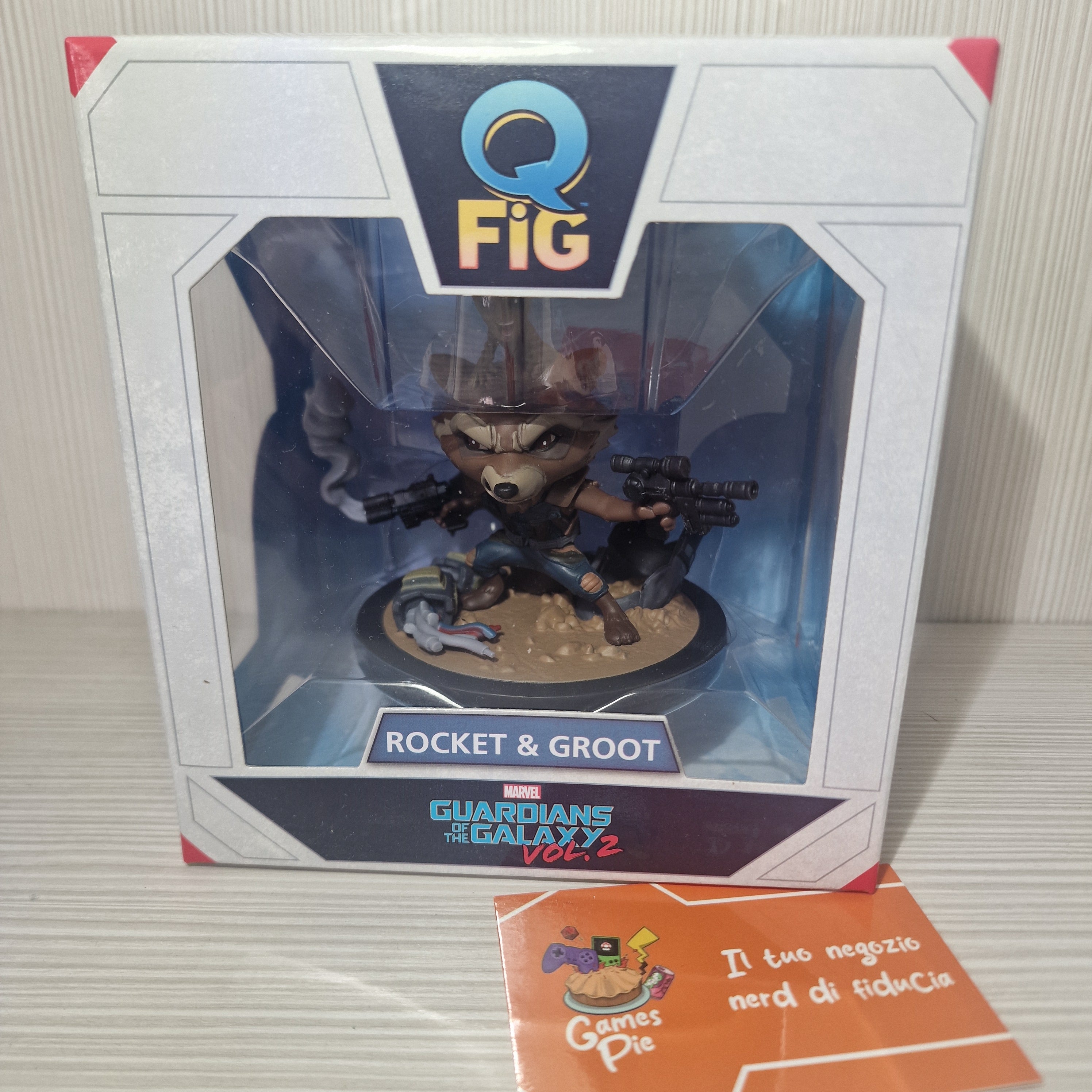 Figure Diorama Q-Fig QMx Marvel Rocket Baby Groot Guardiani Galassia Vol. 2