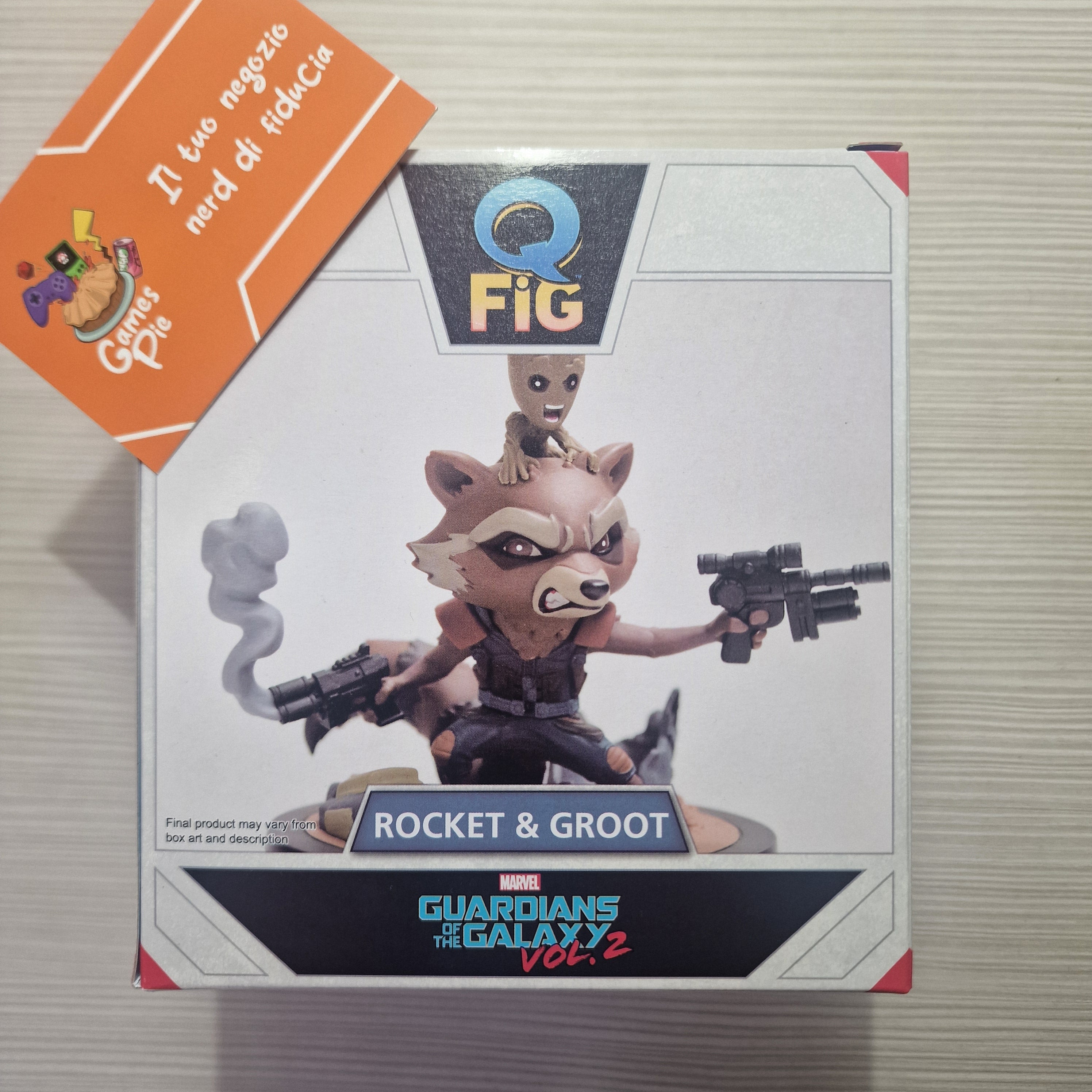 Figure Diorama Q-Fig QMx Marvel Rocket Baby Groot Guardiani Galassia Vol. 2