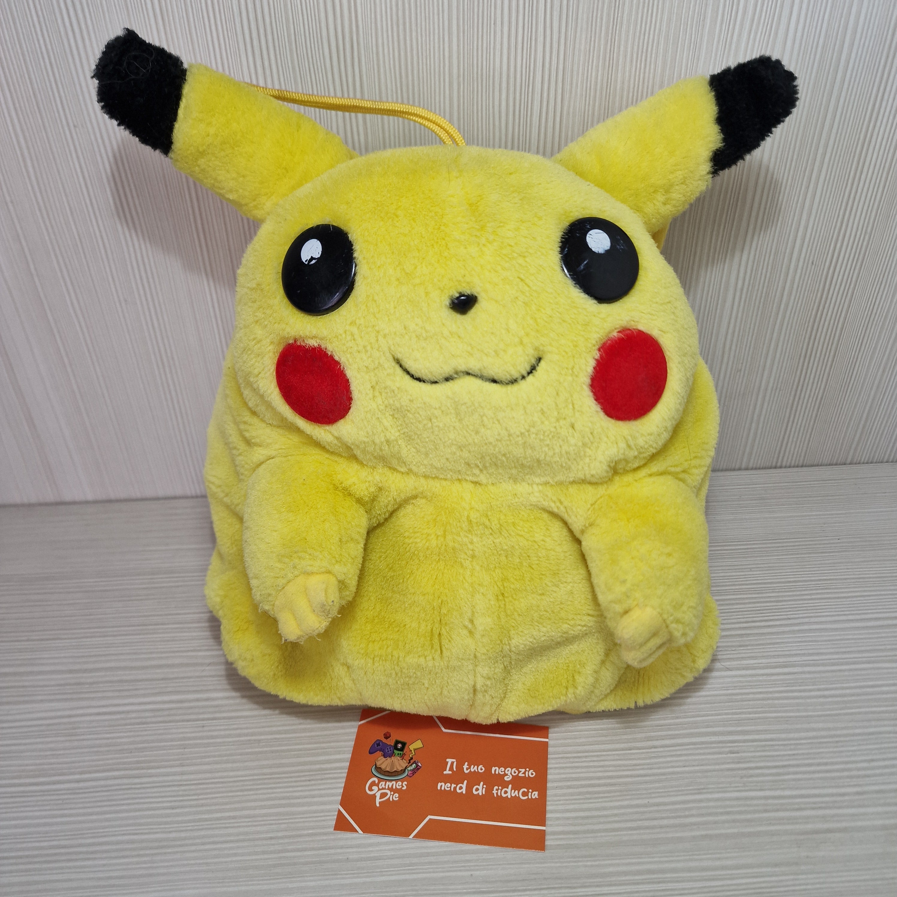 Peluche Borsello Pikachu Pokémon Vintage 1999 Originale con Zip Astuccio Raro