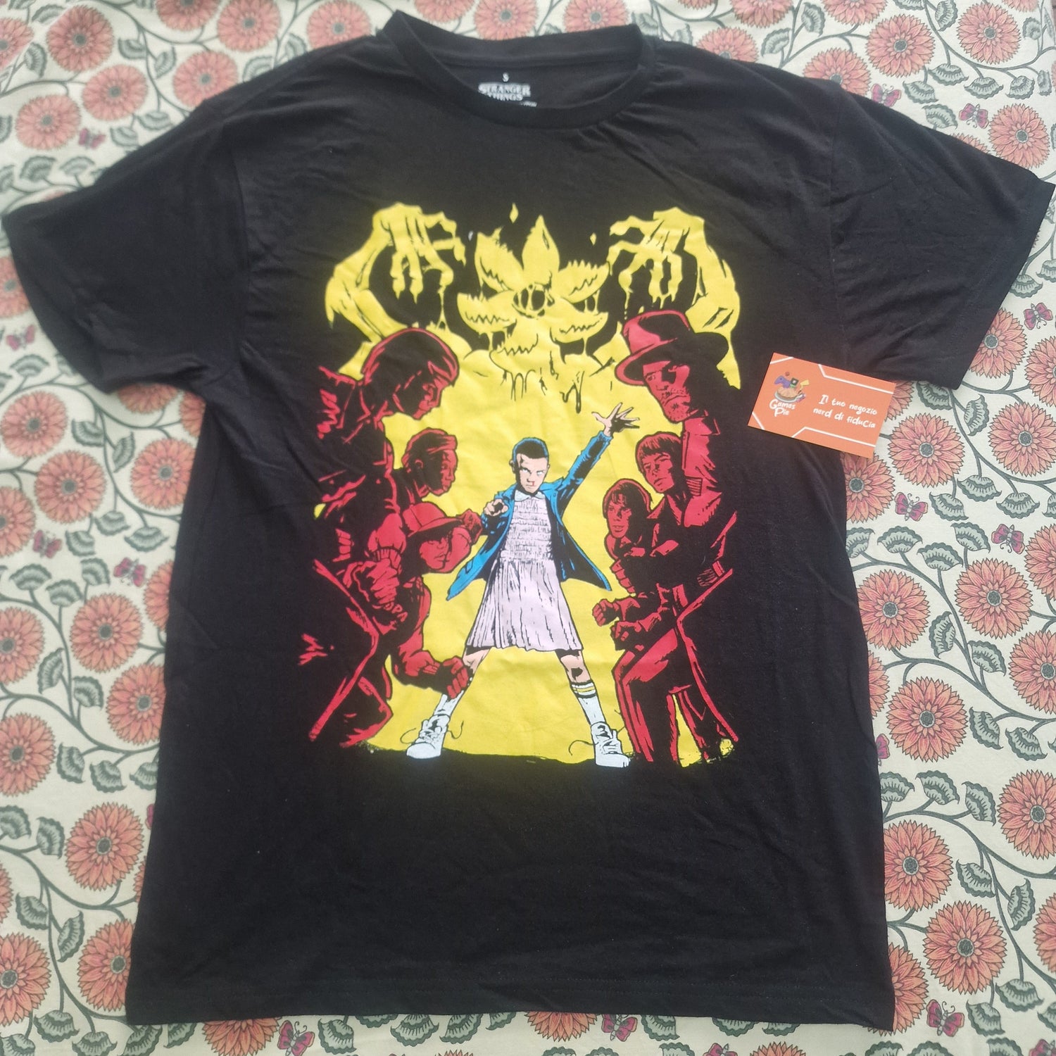 T-Shirt Stranger Things Loot Crate Maglietta S Cotone Nera Undici Netflix
