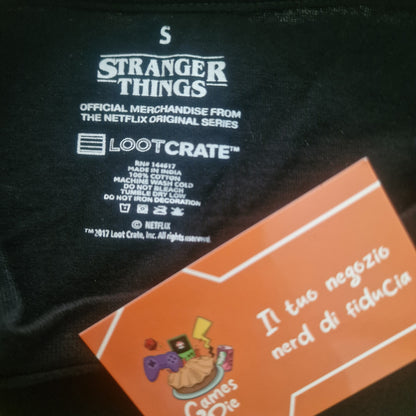 T-Shirt Stranger Things Loot Crate Maglietta S Cotone Nera Undici Netflix