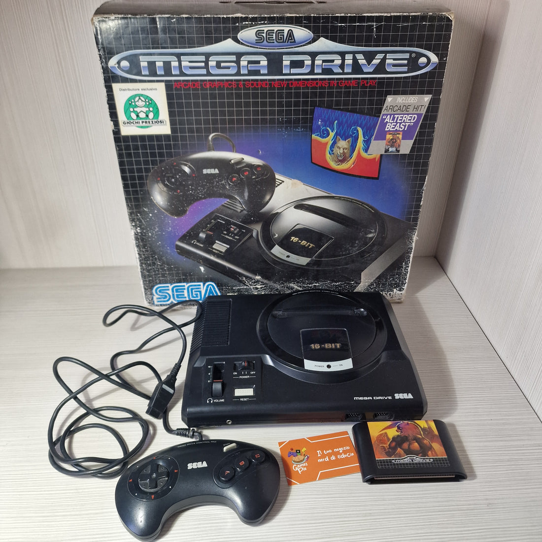 Sega Mega Drive Console 16-bit PAL Scatola Giochi Preziosi + Altered Beast