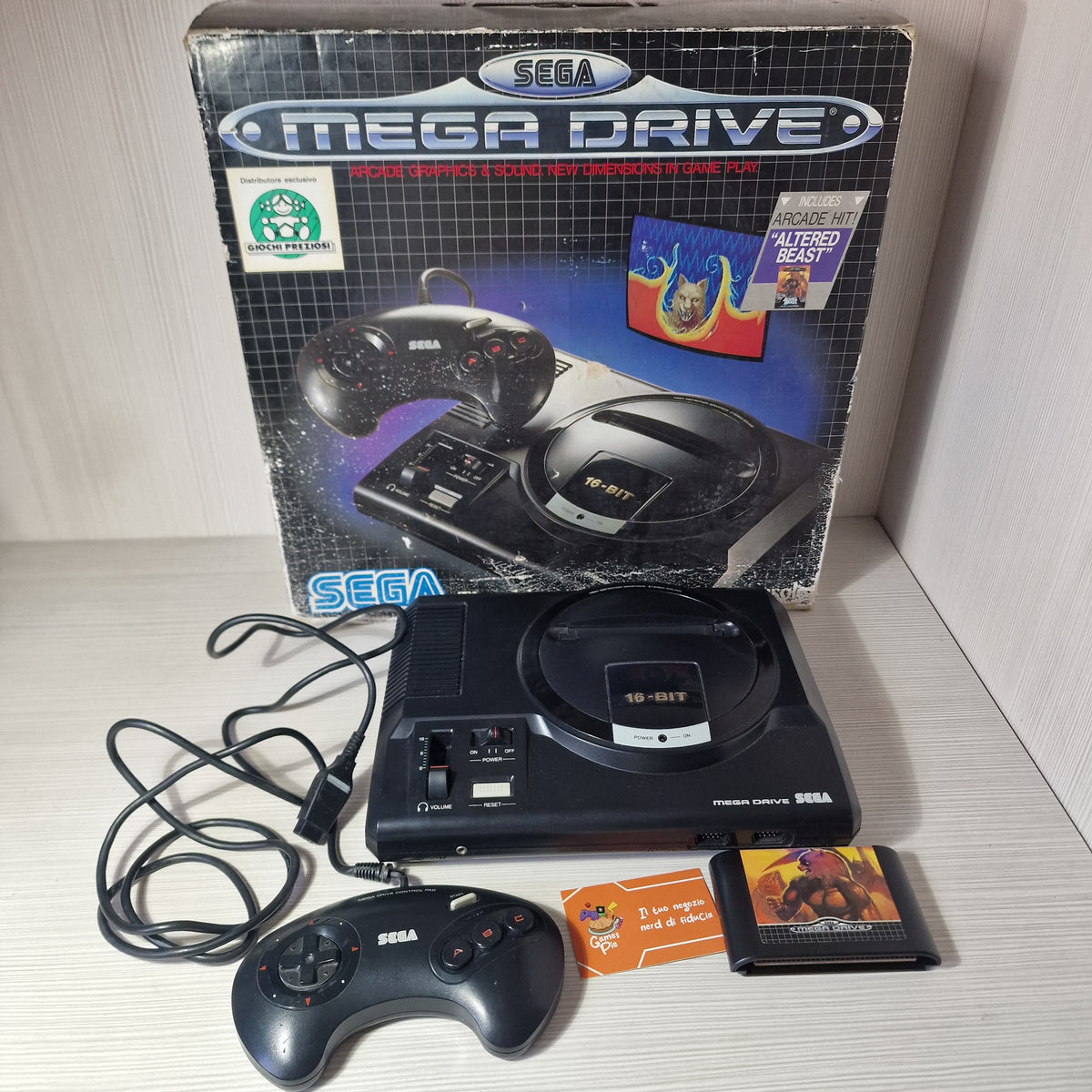 Sega Mega Drive Console 16-bit PAL Scatola Giochi Preziosi + Altered Beast
