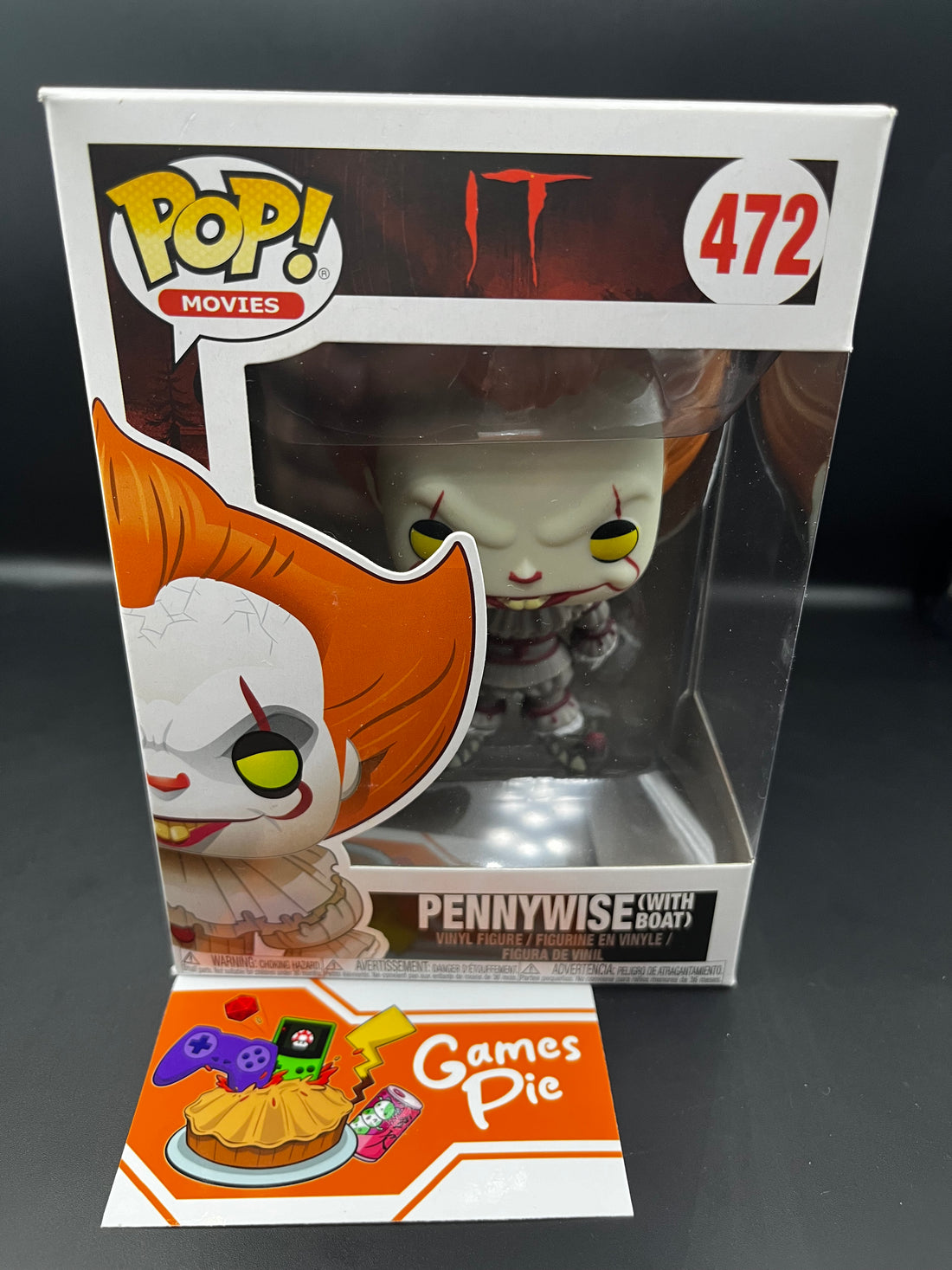 Funko POP! Movies 472 IT Pennywise (with boat) occhi gialli