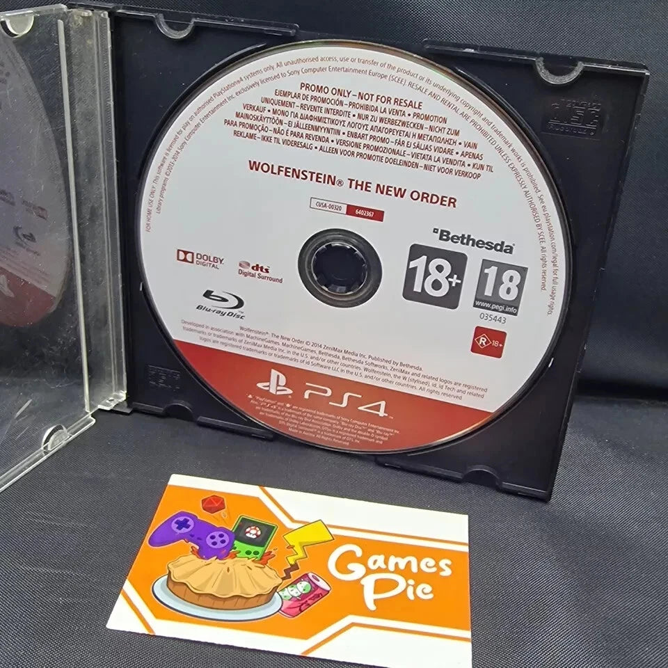 Wolfenstein The New Order PlayStation 4 Promo Disk